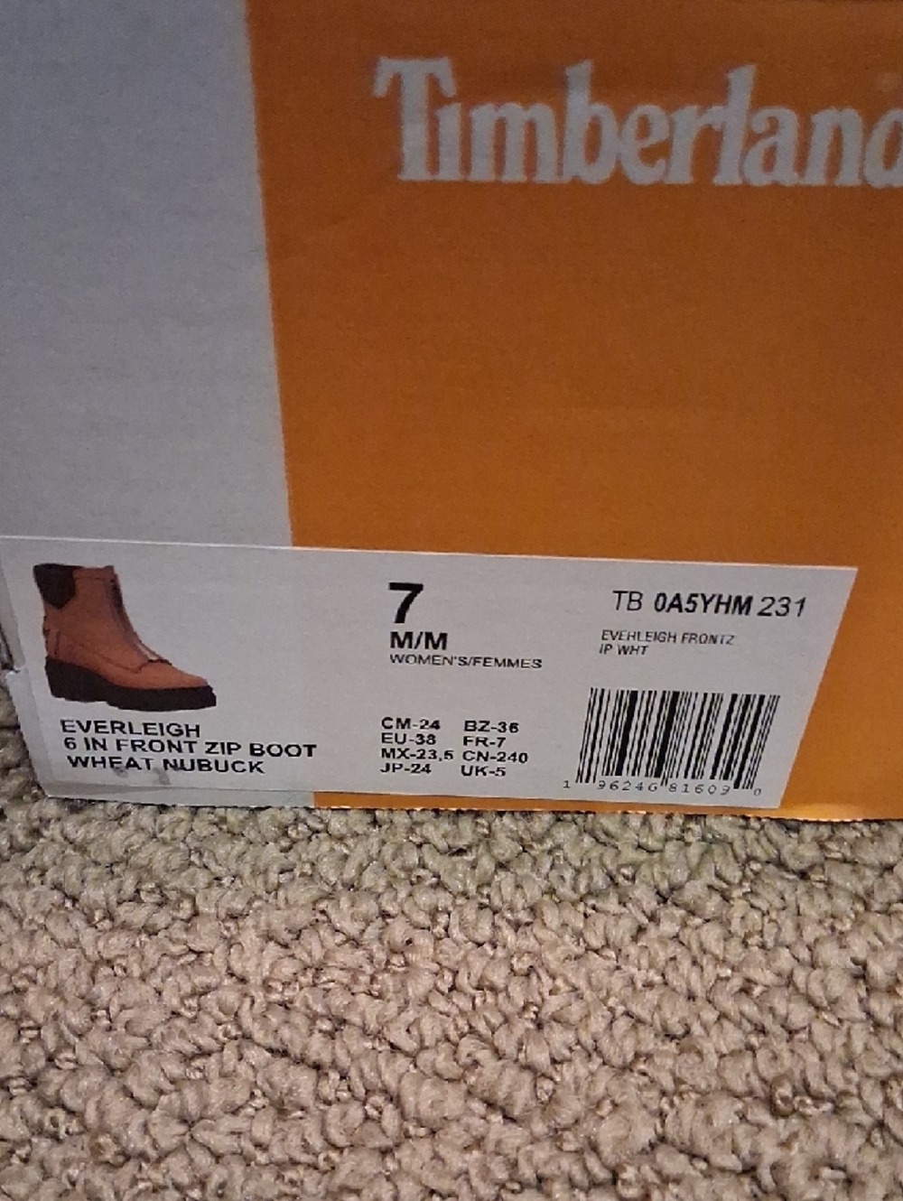 Timberland Women's Wheat Front-Zip Lug Sole Booties - Picture 3 of 8